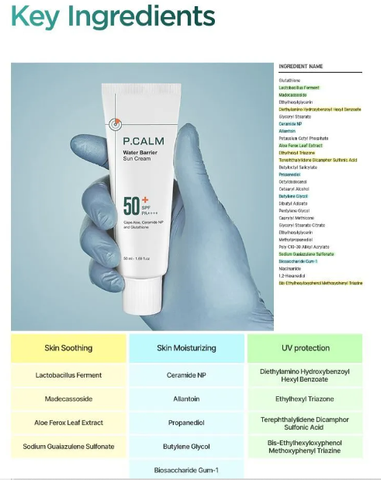 Timeless Sunscreen New arrival > P.CALM Water barrier Sun Cream SPF50+ PA++++ - 50ml ...