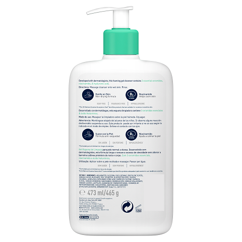 CeraVe Foaming Cleanser - 473ml - New Release - Now available on our sister website www.Barefection.com