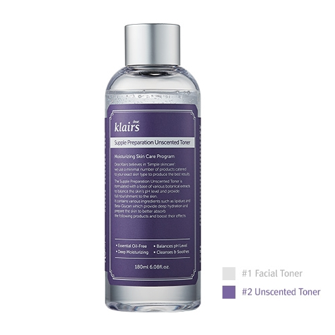 KLAIRS Supple Preparation Unscented Toner  - 180ml / 6 fl. oz - Now available on our sister website www.Barefection.com