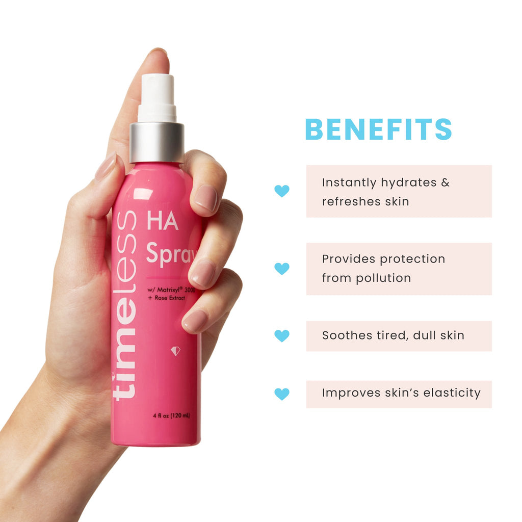 Timeless Skin Care HA MATRIXYL 3000™ w/ Rose Spray is available at Timeless UK. Visit us at www.timeless-uk.com for product details and our latest offers!